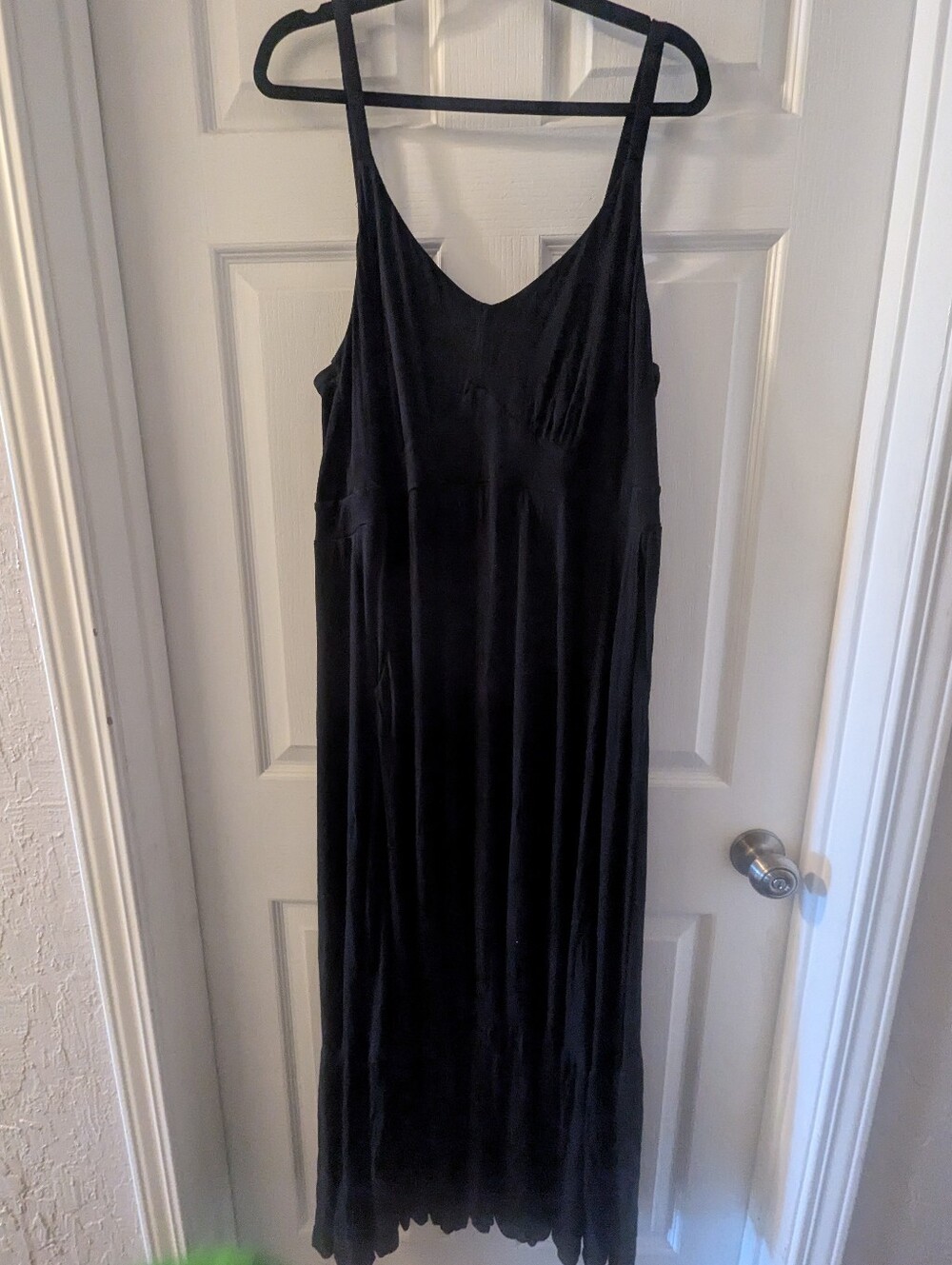Black Women's Slip Maxi Dress - Classic Elegant Style